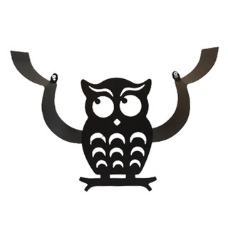 Owl Decorative Toilet Paper Holder - Free-Standing Bathroom Tissue Storage Black Wall Mounted Roll T