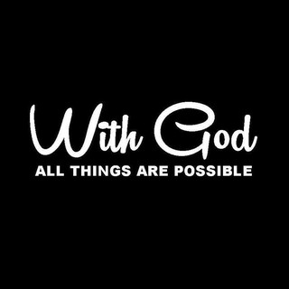 *With God All Things Are Possible Car Vehicle Self Adhesive Sticker