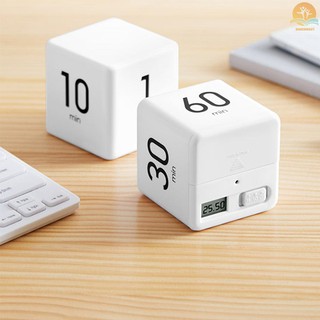 M^M Portable Cube Timer Digital Kitchen Timer Countdown Alarm 15-20-30-60 Minutes Flip Timing with Digital Display Time Management for Study Sports Cooking Gaming Office (1)