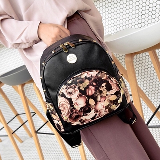 WJF Fashion Korean Girls Foral Backpack Bag (4)