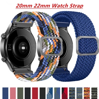 20mm 22mm Braided adjustable strap For Samsung Galaxy watch 4 42/46mm Gear S3 Active2 Amazfit BIP Hu