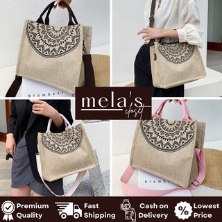 [MELA] Women Weave Handbag Ladies Shoulder Bag Sling Bag Formal Crossbody Bag Female Bag #XH8