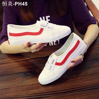 2021 spring new canvas shoes all-match shallow mouth white women s shoes a pedal Korean student lazy