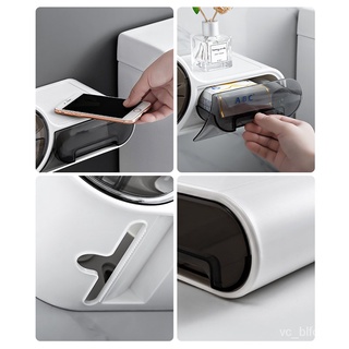 MUSAMBAN Bathroom Toilet Paper Holder Wall Mounted Roll Paper Storage Box Tissue Phone Storage Shelf (3)