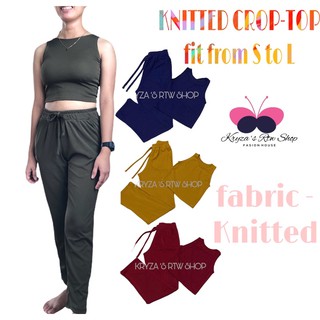Knitted Crop-top Terno (Small to Large)