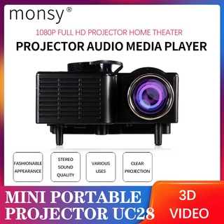 [Ready Stock]✒﹊Projector UC28 1080P Mini Portable Full HD Projector Home Theater Projector Media Pla