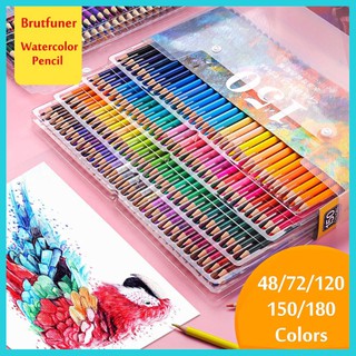 Brutfuner Watercolor Pencils Set Kit 48/72/120/150/160/180 Colors Oil Pencils Gifts For Kids Colored