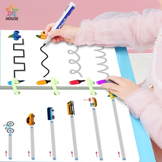 Magical Tracing Workbook Kids's Preschool Educational Toys Erasable Reusable Logical Thinking Training Book