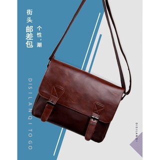 High Quality PU Leather Man Bag Messenger Bags Crossbody Beg