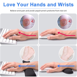 Keyboard Wrist Rest and Mouse Pad Wrist Rest Support Memory Foam Ergonomic Anti-skid Wrist Cushion (5)