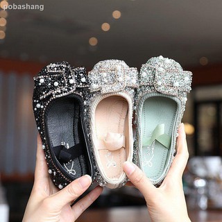 Girls princess shoes spring and autumn 2021 new children s leather shoes little girls dance shoes baby crystal shoes single shoes