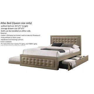Queen Size Bed Frame with storage drawer and pullout bed FREE DELIVERY AND ASSEMBLE