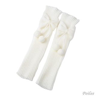 [12] Knitted Warm Long Leg Warmers Women Knit Leg Warmers Long Boot Crochet Casual Loose Socks