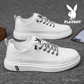 Playboy Men's Shoes Summer Thin White Shoes2021New Fashionable Genuine Leather All-Match Casual Snea (1)
