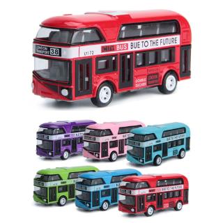 1:43 Car Model Double-decker London Bus Alloy Diecast Vehicle Toys For Kids Boys random colors