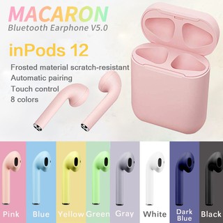 Inpods 12 Bluetooth Earphones 5.0 Macaron Wireless In Pods I12 Earbuds Headset With Mic Not Airpods (1)