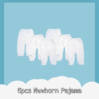 6pcs Newborn Infant White Pajama Baby Clothes Cotton
