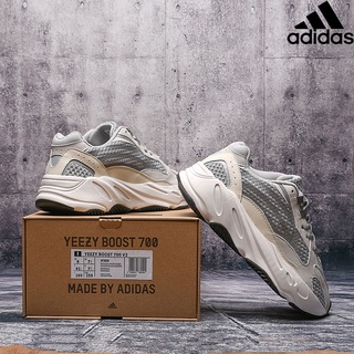 Adidas YEEZY 700V2 "Static" Low Tops Men Women Sport Shoes Running Kasut Sneakers Grey White