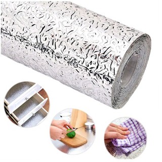Kitchen Foil Wallpaper Oil-proof Waterproof Stickers Aluminum Foil Kitchen Stove Cabinet Self Adhes