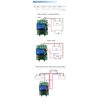 FLY DC 6~80V Voltage Detection Charging Discharge Monitor Relay Switch Controller with Case (4)