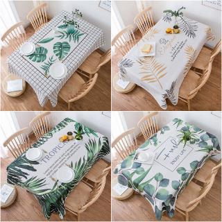 Green Leaves Table Cloth Kitchen Dinning Table Cover Home Decor (1)