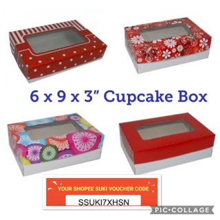 6x9x3” Pastry/Cupcake Box (10pcs/pack)