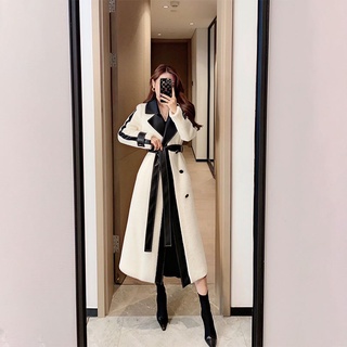 【spot goods】 ▽Autumn Winter Women's Dong Slim Woolen Coat