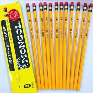 12pcs Original Mongol Pencil #2 Medium Standard School supplies Office supplies