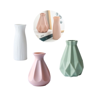 1Pce Nordic decorative vase imitation ceramic flower basket plastic vase decorative ornament flower pot vase ornament