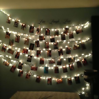 White LED Photo Clips String Lights Picture Album Cards