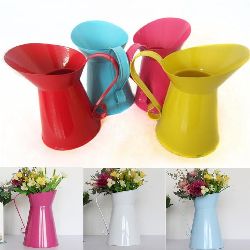 5 Inch Vintage Shabby Colorful Flower Vase Pitcher Home