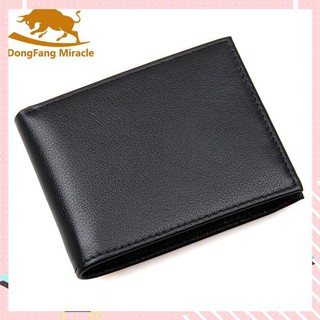【Available】 Real Cowhide Genuine Leather Men Wallets Short Vintage Casual Purse Mens RFID Money Wa