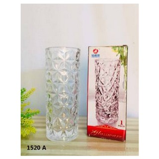 1520A CLEAR GLASS VASE / ELEGANT GLASS VASE / DECORATIVE GLASS VASE JCE