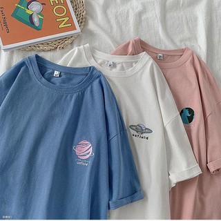 【40-100kg/100%Cotton】Women Plus Size Pure Cotton Tee Patterned 100% Cotton Round Neck Short Sleeves T-shirt Casual Big Loose Cartoon Printed Tops