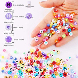 1300PCS Acrylic Valentines Bracelets DIY Kit Accessories Handmade Material Alphabet Letter Beads for Jewelry Making (Multicolor) (4)
