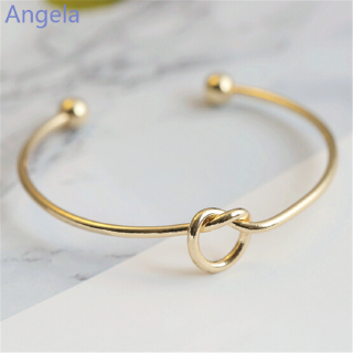 European and American metal bracelet female love knot DIY hand jewelry rose gold bracelet opening