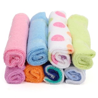 Baby Newborn Bath Towel Washcloth Pack of 8 (Multicolor)