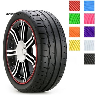DPSP 8m Auto Car Tire Tyre Rim Care Protector Hub Wheel Stickers Strip Guard Line