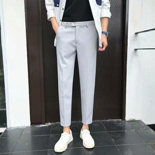 Non-Iron Trousers 4-Color Single Men's Suit Pants Black Slim-Fit Korean Version (5)