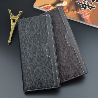 Long Wallet for Men Hot Sales PU Leather Purse Modern Male Wallets-2 Colors (Ready Stock) (2)