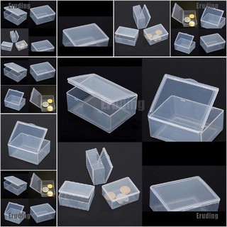 Eruding 5pcs Transparent Plastic Storage Box clear rectangle Multipurpose display box