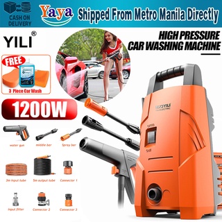 【Free 3 Pcs Cleaning kit】Portable Car Washer Washing Machine Cleaner Water Car Automatic Brush Equip (1)