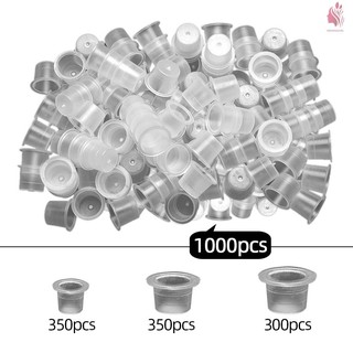 ☆【bag1】☆1000PCS Mixed Sizes Tattoo Ink Caps Cups Disposable Tattoo Ink Cups