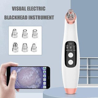 ⭐Connect With Phone⭐ Visible Face Nose Blackhead Remover WiFi Camera Vacuum Suction LED Display Visual Pore Pimple Deep Cleaner Facial Skin Care Tool