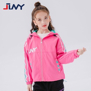 ☬Tide brand sports children s clothing spring hooded girls jacket ins super fire windbreaker jacket/