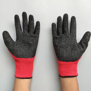 ☂◕Left and right hand 380-1 nylon wrinkle labor insurance gloves for construction sites non-slip we1