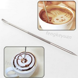 New Coffee Latte Stainless Steel Art Pen Tool Espresso Machine Cafe Home Kitchen