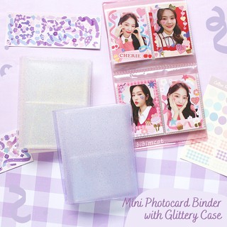 Mini Photocard Binder Glitter Case Slot 64 PC Plain