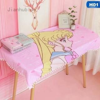 Cute Pink Anime Sailor Moon Girl Printed Cartoon Book Desk Tablecloth Desk Decoration Tablecloth (1)