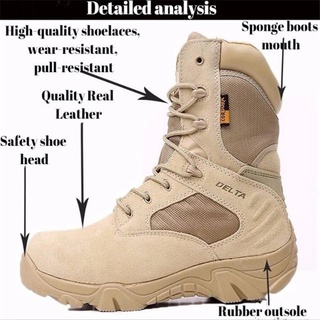 Men's Tactical Combat Boots High Cut Shoes Heavy Duty Hiking Trekking Outdoor Shoes (8)